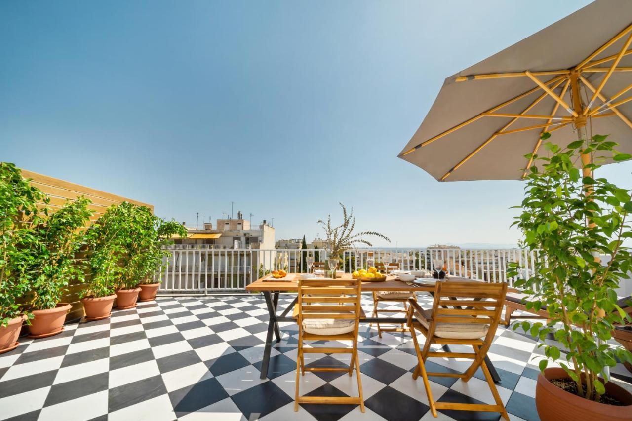 Luxurious Apartment With Big Sea View Terrace - Central Location Ateny Zewnętrze zdjęcie